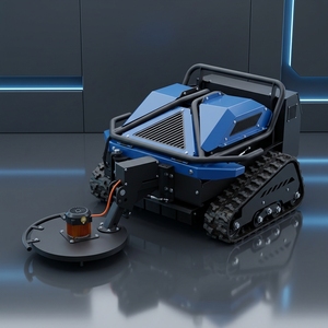 Livraison Gratuite Tondeuse à Gazon Télécommandée Robuste à Chenilles en Caoutchouc, Moteur à Essence, Tout-Terrain, Mini Coupe-Herbe Robotisé - Product Image 1