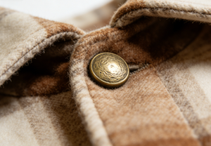 Giacca in Lana da Uomo per Primavera e Autunno, Personalizzata, Marrone Chiaro con Motivo a Quadri Grandi, Vestibilità Comoda, Stile Casual - Product Image 4