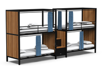 Ensemble de chambre à coucher Design Morden, de haute qualité, lit superposé en acier, Double pont, école en métal, 3 niveaux, livraison gratuite