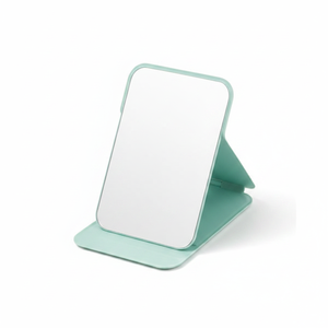 Medium Square <b>Mirror</b> with Mint Cover Stand for Makeup Application - Product Image 2