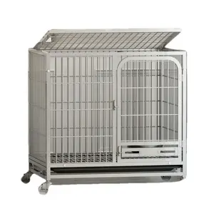 Hot Sale Large Space Top Sunroof Feeding Small Gate Washable Detachable Dog Kennel Cage With Wheels