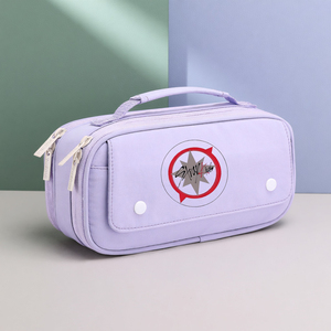 Estuche para Lápices de Gran Capacidad, Multicapa, Portátil, Color Rosa, Bolsa de Papelería para Estudiantes de Primaria - Product Image 6