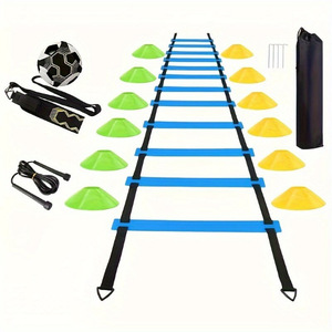Set de Equipamiento de Entrenamiento para Fútbol, Baloncesto y Voleibol: Escalera de Agilidad, Discos Marcadores y Cubo - Material PP para Uso Interior y Exterior - Product Image 6