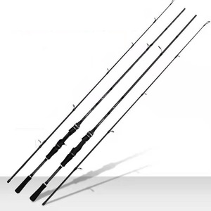 Lure Rod Medium Fast Action SIC Guides Bass Fishing River Stream Use Black Handle Spinneret - Product Image 4