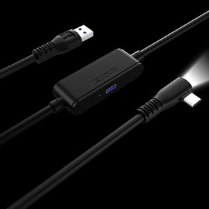 VRヘッドセットデバイス用 Type-C 独立急速充電ポート付き 安定したバッテリー電源供給 USB-C L字型データケーブル - Product Image 4