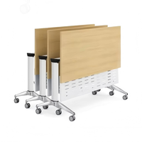 Table de bureau en bois multifonctionnelle réglable et pliable avec roulettes, bureau debout extensible et pivotant pour usage commercial