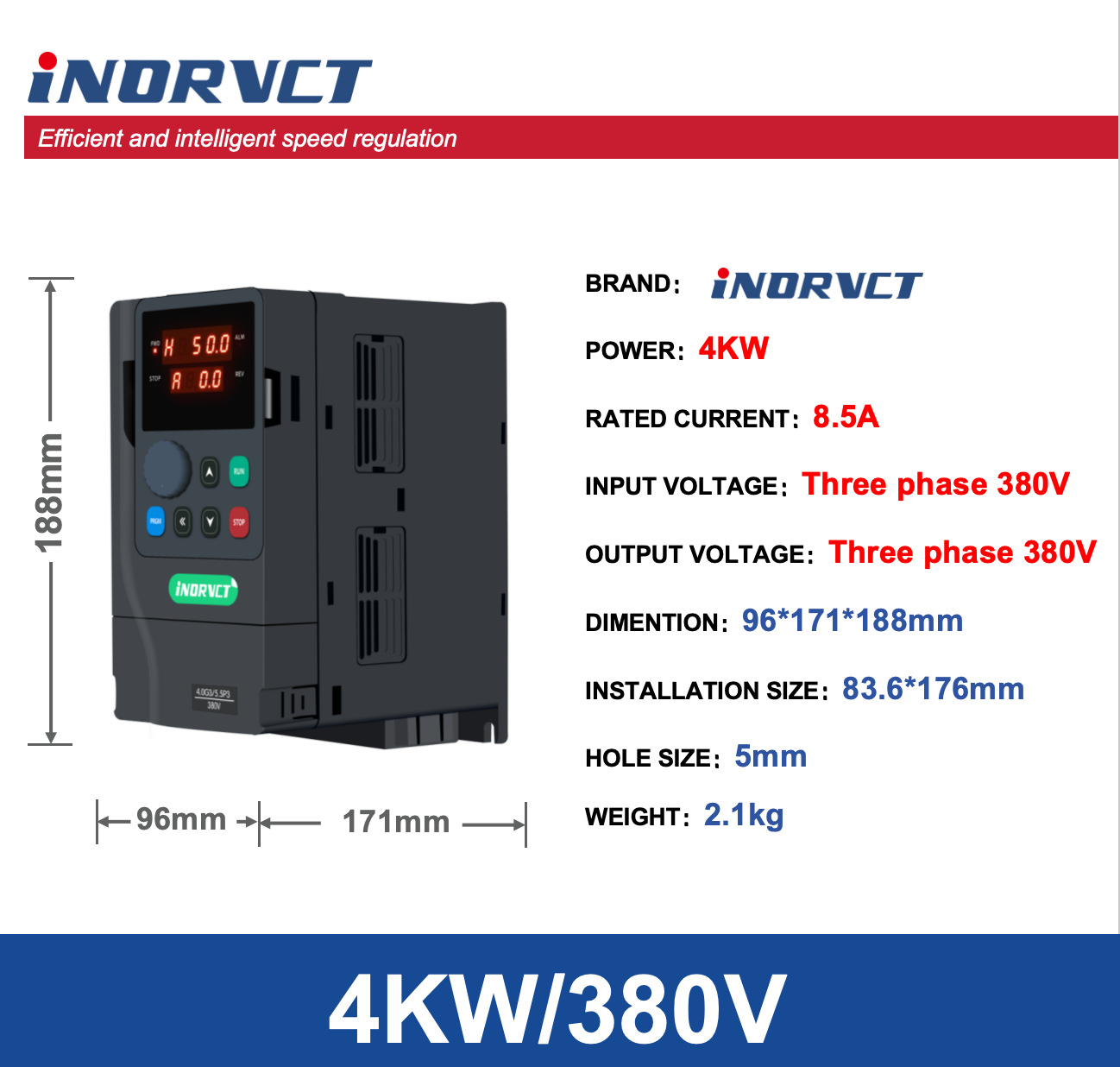 4kw/5HP 380V 3Phase