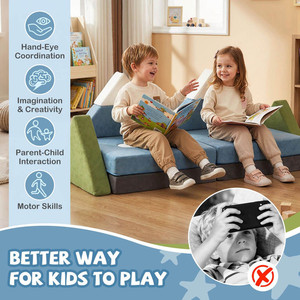 Canapé compressible moderne en mousse pour enfants, canapé de jeu modulaire pour tout-petits, ensemble de canapés polyvalents DIY inspirant pour le jeu des enfants - Product Image 3