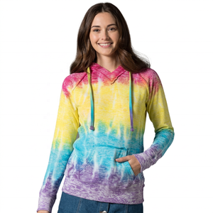 Sweat-shirt à capuche uni, manches raglan, coupe classique, décontracté, tricoté, avec poche, manches longues, unisexe, style hiver, en molleton bouclette - Product Image 1
