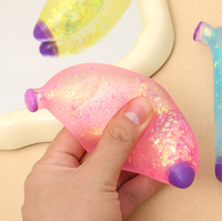 Jouet Squishy Banane Scintillant à la Maltose, Vente Chaude - Jouet Sensoriel Anti-Anxiété Mignon pour Enfants à Presser