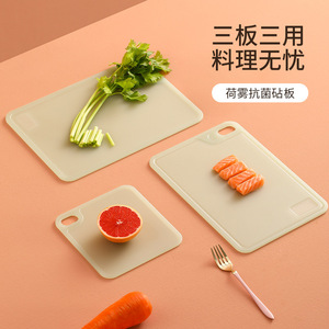 Fasola Antibacterial Cutting Board Set Rectangle PP Material Dishwasher Safe For Kitchen Baby Food Fruit Prep - Product Image 1