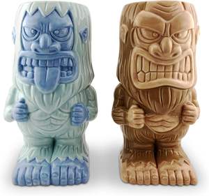 बंदर टिकी मग सेट बीफुट 2-टुकड़ा सिरेमिक संग्रहणीय टिकी कप टंबलर कॉफी मग - Product Image 1