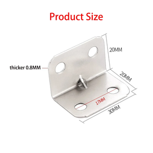 Soporte de enlace en forma de L de acero inoxidable de hierro grueso moderno, herrajes duraderos galvanizados en ángulo recto de 90 grados para muebles - Product Image 2
