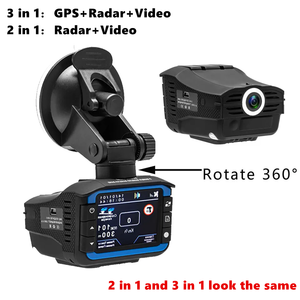 Perekam Mobil <span class=keywords><strong>3</strong></span> in 1/<span class=keywords><strong>2</strong></span> in 1 Detektor Radar Anjing Elektronik Pelacak GPS Dashcam Kamera DVR Mobil - Product Image 3
