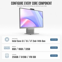 PC tout-en-un AIO, ordinateur de bureau 27 pouces, ordinateur de bureau professionnel, Intel I9 11900H, 16 Go de DDR4, 512 Go de SSD NVMR, Windows 11 Pro, écran LCD