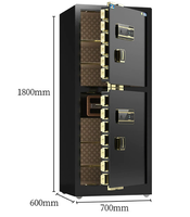 Armoire de sécurité à double porte de haute qualité anti-vol électronique ignifuge pour magasin métaux précieux et richesse