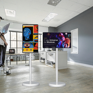 Hot Selling 21.5 Inch Smart Mobile <b>Tv</b> on Wheels White 4GB+64GB Touch Screen Television Interactive Lcd Display 32 Inch Smart <b>Tv</b> - Product Image 5