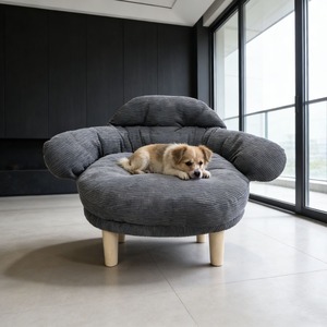 Cama para Perros con Marco de Madera Ecológico y Moderno, Funda Lavable, Sofá para Mascotas, Fabricación Personalizada OEM ODM, Directo de Fábrica - Product Image 2