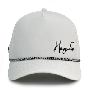 Cappellino da Baseball Veracap HN10 a 5 Pannelli Impermeabile con Fori Tagliati al Laser per Uomo e Donna, <span class=keywords><strong>Cappello</strong></span> da Golf con Corda e Logo Personalizzato in PVC - Product Image 6