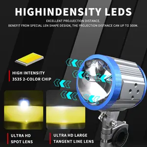 Yüksek ışın çift renkler U90 led lasre sis off-road halojen xenon sis için ışık projektör far/sürüş ışıkları
