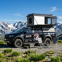 P Show Tente de toit électrique à coque rigide, triple couche, étanche, panneau en aluminium, modèle d'entrée de gamme pour pick-up, fourgonnette, camping-car