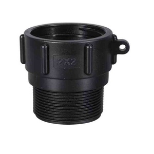 Adaptateur de vidange de réservoir d'eau S60 X 6 vers G2" pour adaptateur mâle en plastique pour eau, adaptateur de vidange d'eau de pluie IBC, convertisseur de fût à eau - Product Image 1