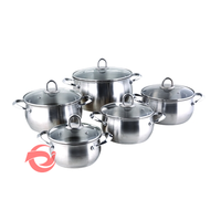 Lot de 10 casseroles en acier inoxydable pour cuisinière à induction bon marché