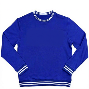 Suéter de Punto Azul Rey para Hombre, Cuello Redondo, Color Sólido, Manga Larga, Ropa de Otoño para Hermandades - Product Image 1