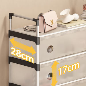 Zapatero Metálico de Alta Calidad a Prueba de Polvo de <span class=keywords><strong>4</strong></span>, 6 y 7 Niveles, Diseño de Fabricante a Bajo Precio, Organizador de Zapatos para Sala de Estar o Dormitorio - Product Image 5