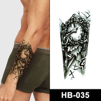 Fournitures de fête en gros étanche à l'eau longue durée encre temporaire corps maquillage faux demi bras autocollant de tatouage pour hommes femmes