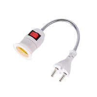 Led Socket E14 to E27 Plastic IP20 Lamp Holder Adapter with Mount Lighting Accessories