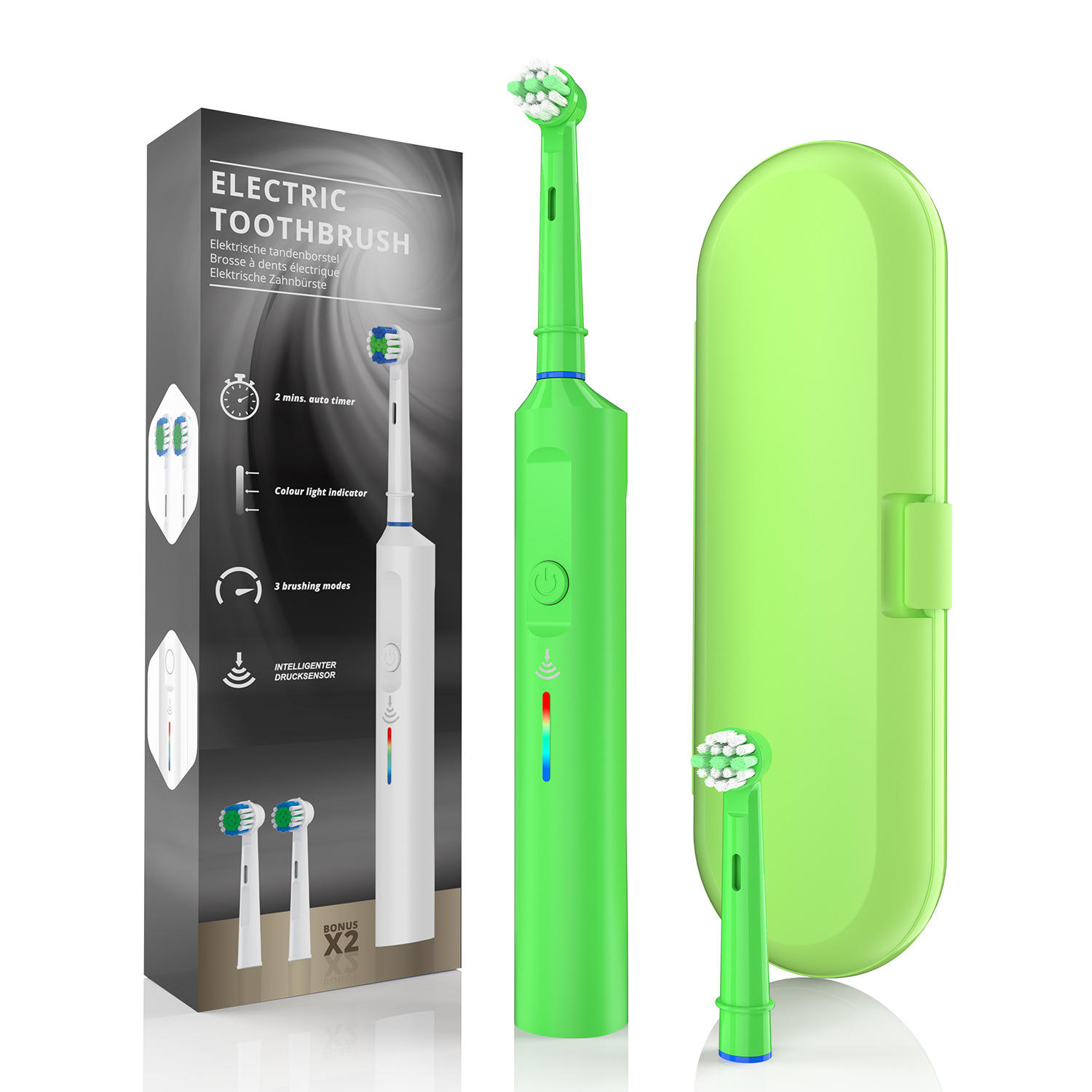 Brosse à dents 3957A - Vert [Détection de pression] [Poils pour enfants SB-10]