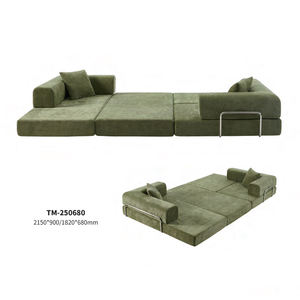 โซฟาเข้ามุมรูปตัวแอล คุณภาพสูง ดีไซน์กำมะหยี่นุ่มฟู บรรจุภัณฑ์แบบสุญญากาศ สะดวกสบาย ชุดเฟอร์นิเจอร์ห้องนั่งเล่น ขายส่ง - Product Image 4