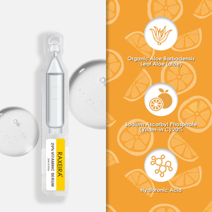 Suero Facial Blanqueador con Vitamina <span class=keywords><strong>C</strong></span> y Ácido Hialurónico, Antiarrugas e Hidratante, en Ampollas Desechables, Marca Privada de Fábrica - Product Image 3