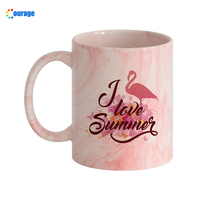 Fabricant en gros tasses à café en céramique de marbre de 11 oz en porcelaine avec logo personnalisé imprimé de sublimation