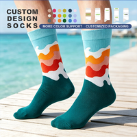 Chaussettes personnalisées pour hommes, à motifs amusants et colorés, pour le quotidien, style funky