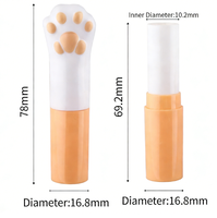 Vente flash : contenants à gloss à lèvres 4g, vides, mignons, en forme de patte de chat, emballage pour baume à lèvres, tubes à rouge à lèvres en plastique créatifs, bouchon à vis