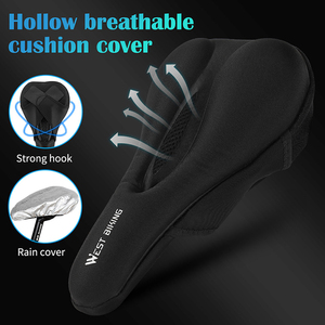 Funda de Asiento de Bicicleta de Gel de Silicona Suave WEST BIKING, Cómoda, Antideslizante, para Ciclismo de Montaña y Carretera, a Prueba de Golpes, Transpirable, Cubierta Impermeable - Product Image 4