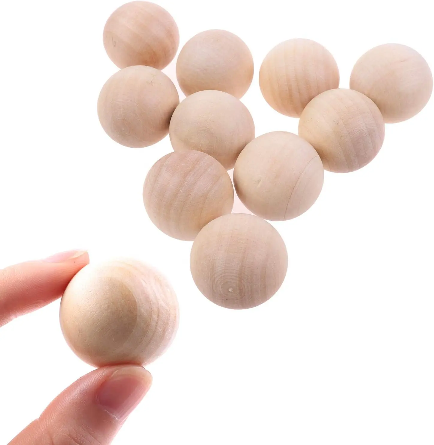 Lotus Ball Solid Wood Creative DIY Multi Specification Perforated Wooden Ball