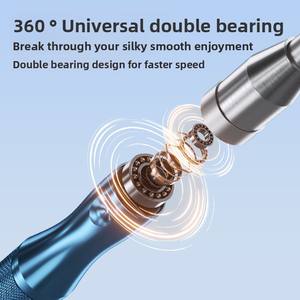 Corde à sauter personnalisable en acier à <span class=keywords><strong>double</strong></span> roulement pour élèves du primaire et du collège, compétition d'examen pour enfants et hommes - Product Image 3