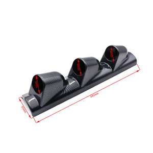 Carbon Fiber Dash <b>Frame</b> 52mm Three Hole Instrument Panel Cover For Electronic Vehicle Gauge <b>Mounting</b> - Product Image 1