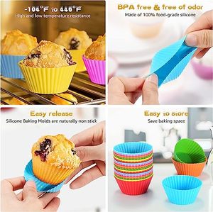 Top Selling Food Grade Silicone Muffin Baking Cups-Reusable Eco-Friendly & Washable - Product Image 4