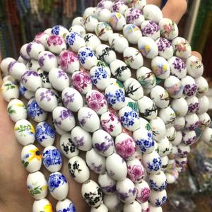 Großhandel Multi color Flower Porzellan Runde Maß Perlen für Armband Herstellung lose Glasperlen Kristall DIY Perlen - Product Image 3