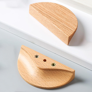 Maniglie <span class=keywords><strong>per</strong></span> Armadio in Noce Moderno, Maniglie Semicircolari in Legno Massello <span class=keywords><strong>per</strong></span> Mobili, Vendita all'Ingrosso - Product Image 3