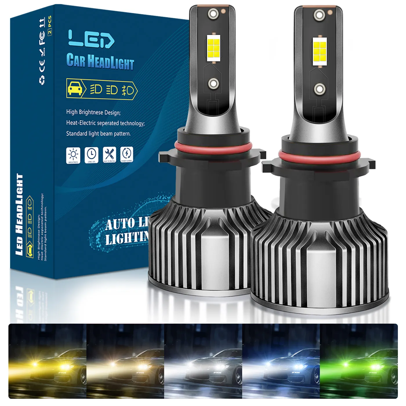 Super Bright PSX26W Car light accessories Customized fog Led Bulbs Auto 6000K 3000K H1 H4 H7 PSX24W Led Car Headlights