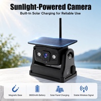 Cámara de Observación Inalámbrica con Panel Solar para Camiones, Remolques y Autocaravanas, Compatible con Pantalla de Teléfono Inteligente Android