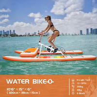 Bicyclette de course aquatique gonflable, bateau à pédales flottant, vélo hydraulique, vélo aquatique avec entraînement par pédale pour jeux d'eau