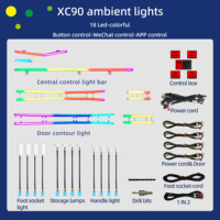 Luz Ambiental Dinámica con Efectos de Luz y Sombra para Volvo, Iluminación Interior para Volvo S90/V90/XC90/V60/S60