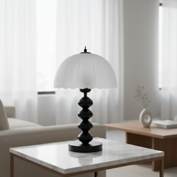 Lampe de bureau en verre rétro française, petite lampe de chevet pour chambre à coucher, design d'étude chinois, lumière de luxe de style américain