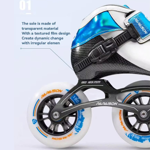 <span class=keywords><strong>Pattini</strong></span> a Rotelle Professionali in Fibra di Carbonio <span class=keywords><strong>per</strong></span> Ragazzi e Ragazze, Scarpe da Pattinaggio di Velocità a 4 Ruote con Luci Lampeggianti - Product Image 5